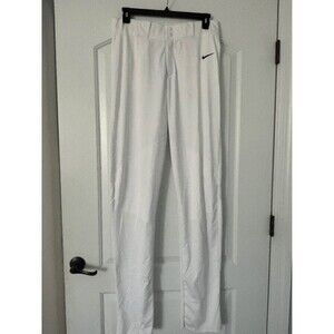 NWOT Nike Men's White Core Baseball Pants Open Bottom Relaxed Fit Size Large